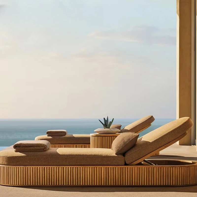 

Garden Outdoor Furniture Resort Beach Teak Sun Loungers Hotel Garden Pool Sun Loungers Villa Swimming Pool Outdoor Lounge Chair