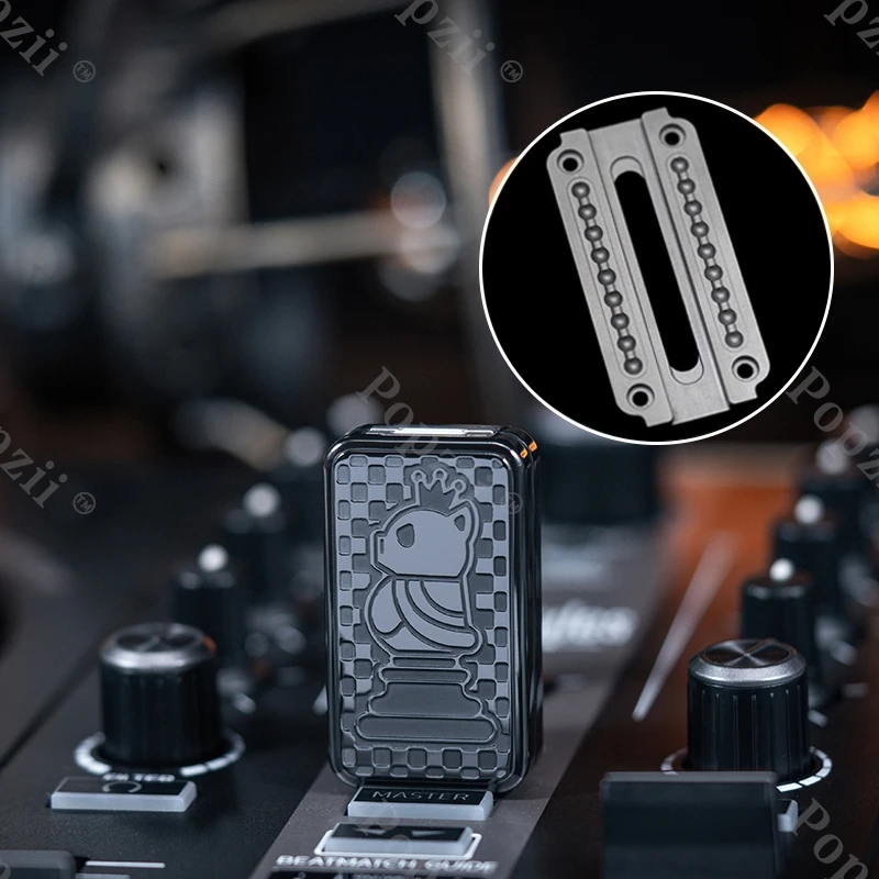 YEDC&01EDC Zirconium Colorful Hand Carving Mechanical Slider Slide Fidget Toy Slider Fidget Anxiety Toys