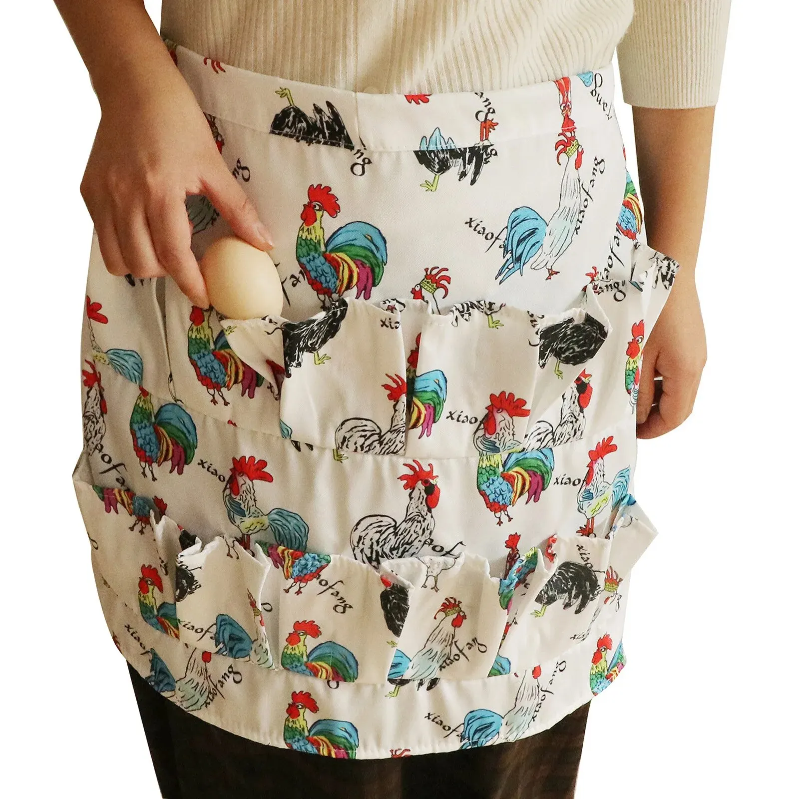 Apron Durable Eggs Gathering Apron 12 Deep Pockets Hold Chicken Farmerhouse Farm