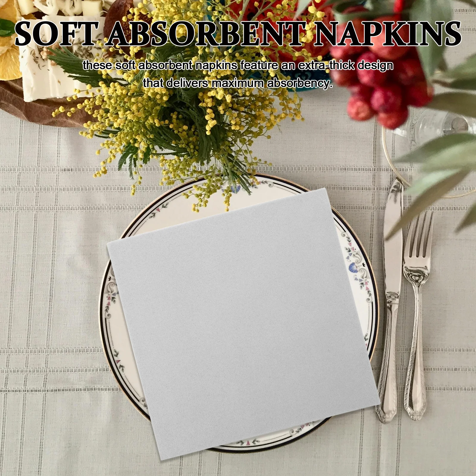 

25Pcs Premium Cloth-Feel Dinner Napkins Absorbent Disposable Guest Towels Linen-Feel Soft Paper Hand Towels for Weddings Parties