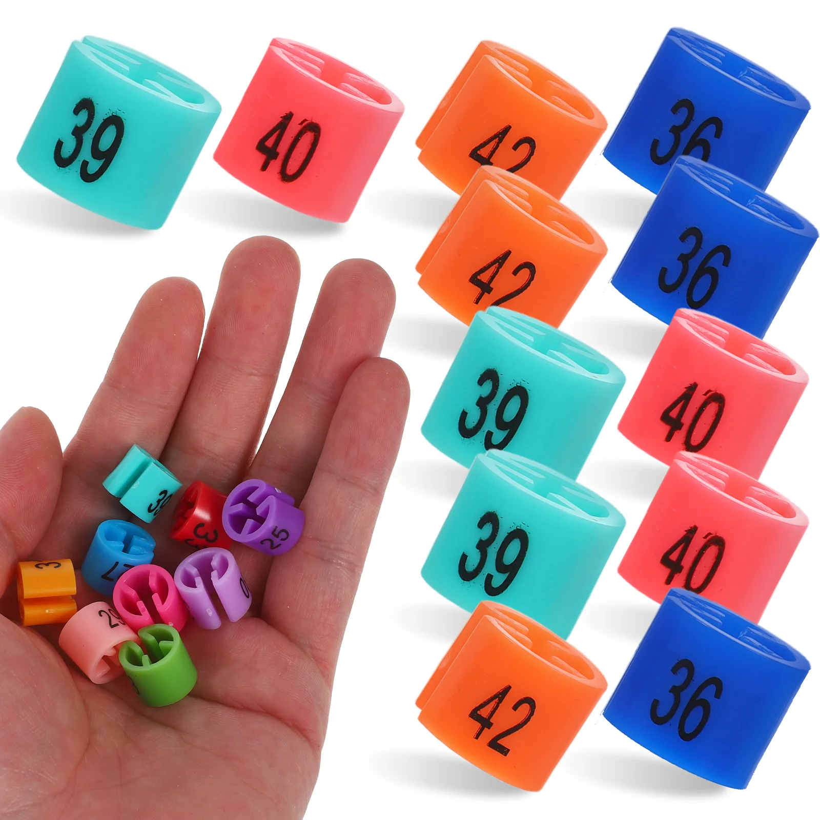 

180 Pcs Colored Hanger Marker Round Spring Buckle Garment Markers Tag Plastic Clothes Tags Hanging Tabs for Retail