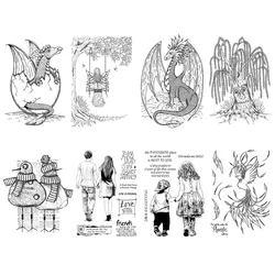 New Arrival Girl Clear Stamps 2025 For Scrapbooking Paper Carton Dragon Lady Children Friendship Account Craft Card No Dies
