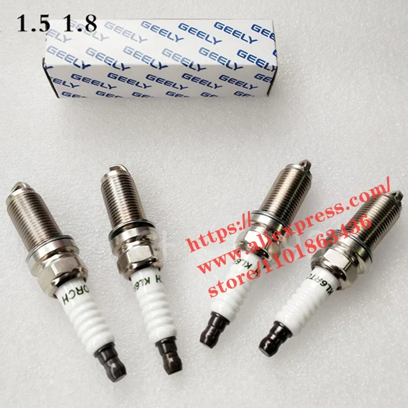 4pcs/set Spark Plug for Geely Emgrand EC7 Emgrand GS/GL GC7 SC7 DVVT KL6RTC