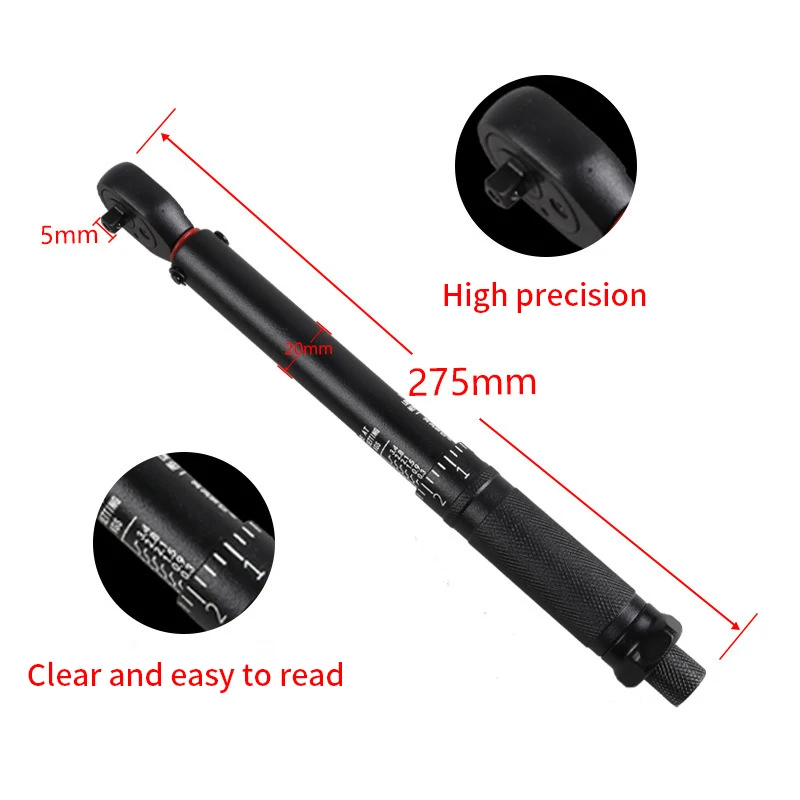 Torque Wrench 1/2\'\' 3/8\'\' 1/4\'\' Square Drive Preset Bicycle Torques Key Two-way Ratchet Car Bike Automotive Hand Tools