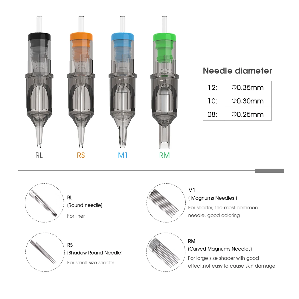 10 шт./партия, Одноразовые стерилизованные иглы для тату-машинок