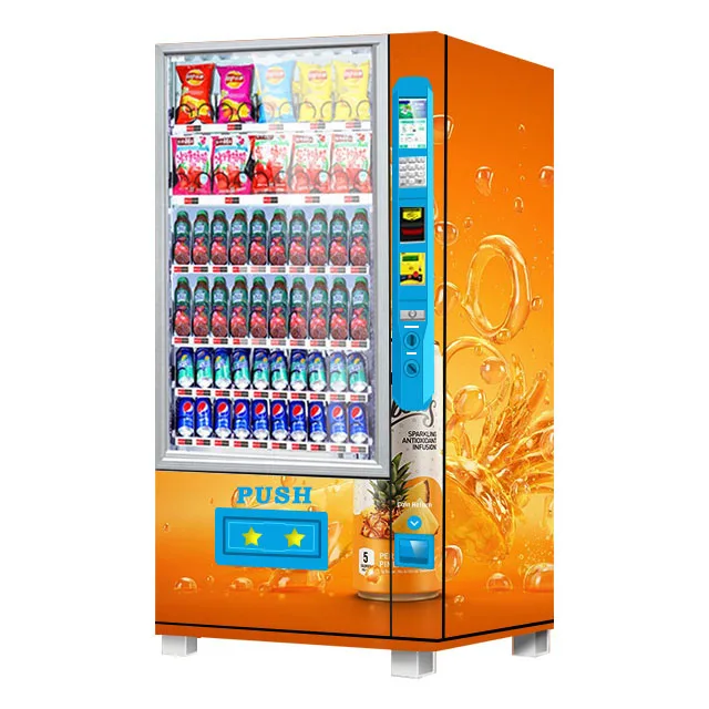 Distributore automatico combinato di snack e bevande di vendita calda Distributore automatico intelligente