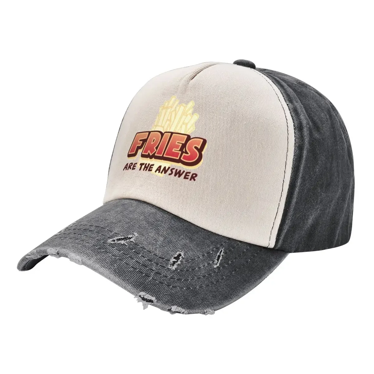 fries are the answer- Funny french fries lover quotes Baseball Cap western Hat Golf Hat Man Hats Woman Men's