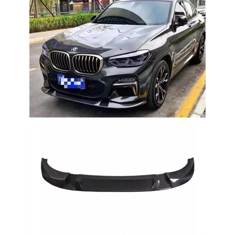 

For BMW G01 G02 X3 X4 2018 2019 2020 2021 ReaI Carbon Fiber Front Bumper Lip Spoiler Kit