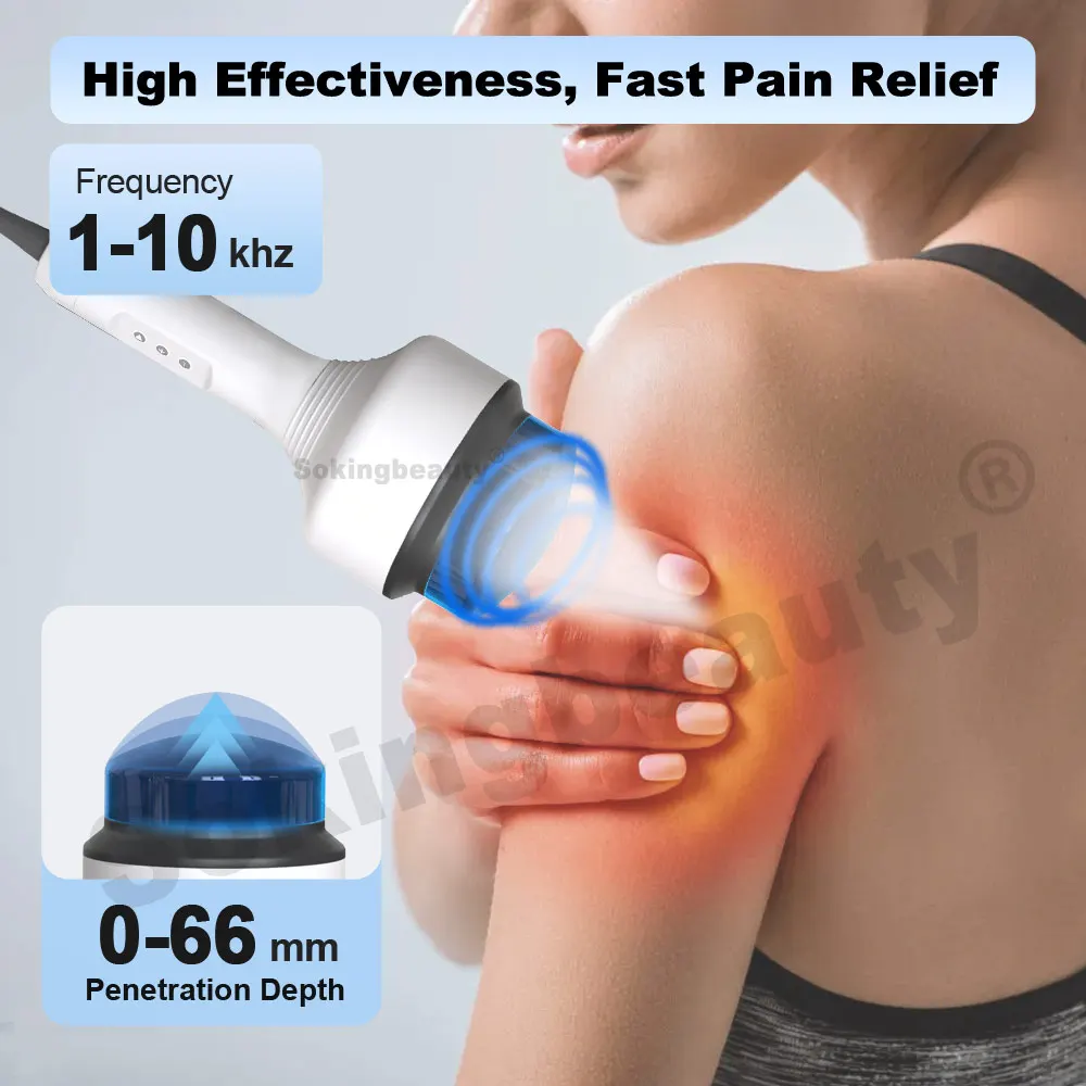 Portable Shock Wave  Machine Physiotherapy Muscle and Joint Pain Treatment Pain Relief Deep Focus ShockWave Machine