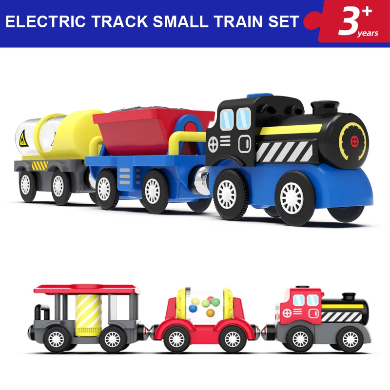 مجموعة القطارات الكهربائية الصغيرة، مركبة هندسية الشحن، مجموعة سيارات قطار الفرح المغناطيسية للأطفال، XT164 #1