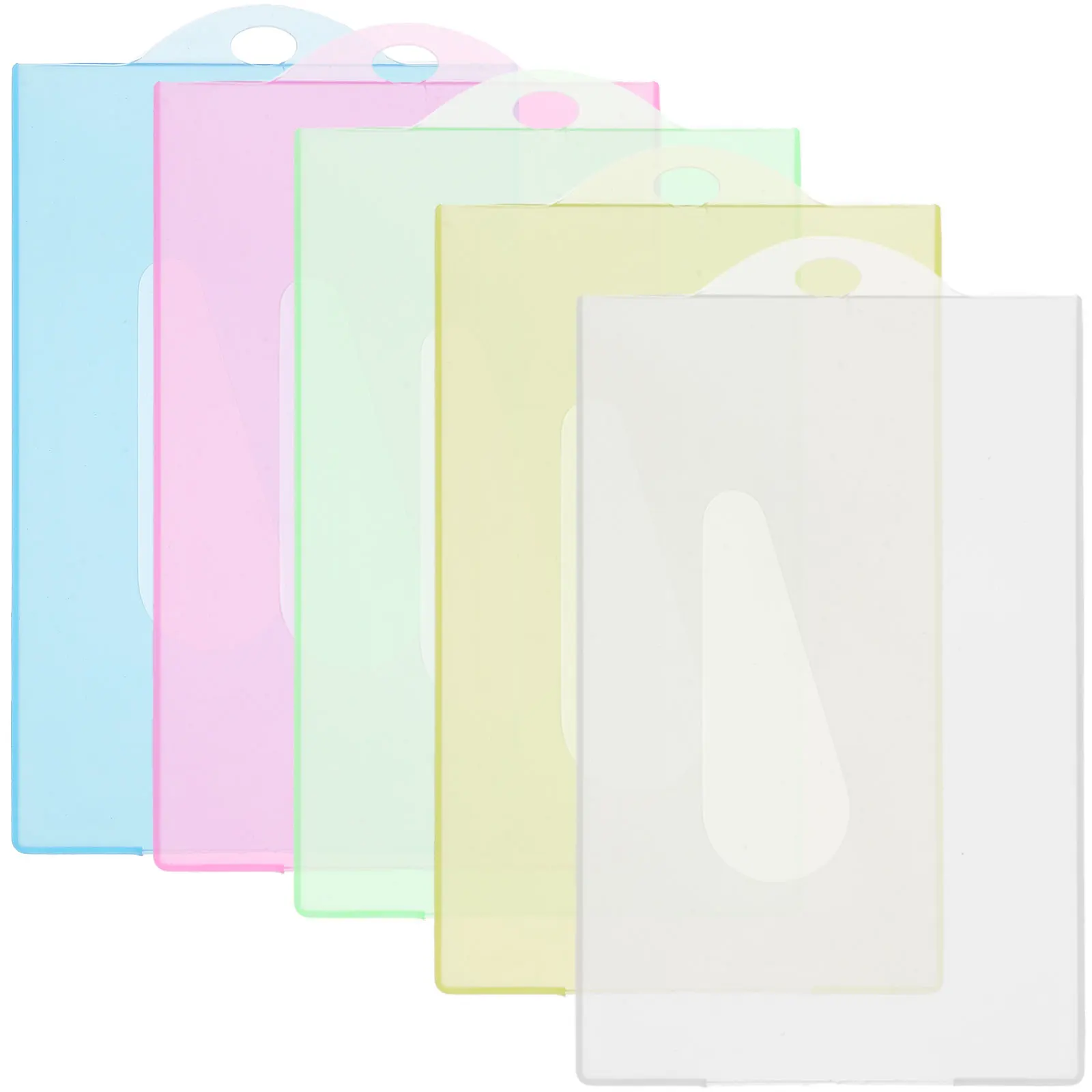 30 Pcs Cards Protective Covers Candy Sleeves Name Badge Holder Bank Organizer