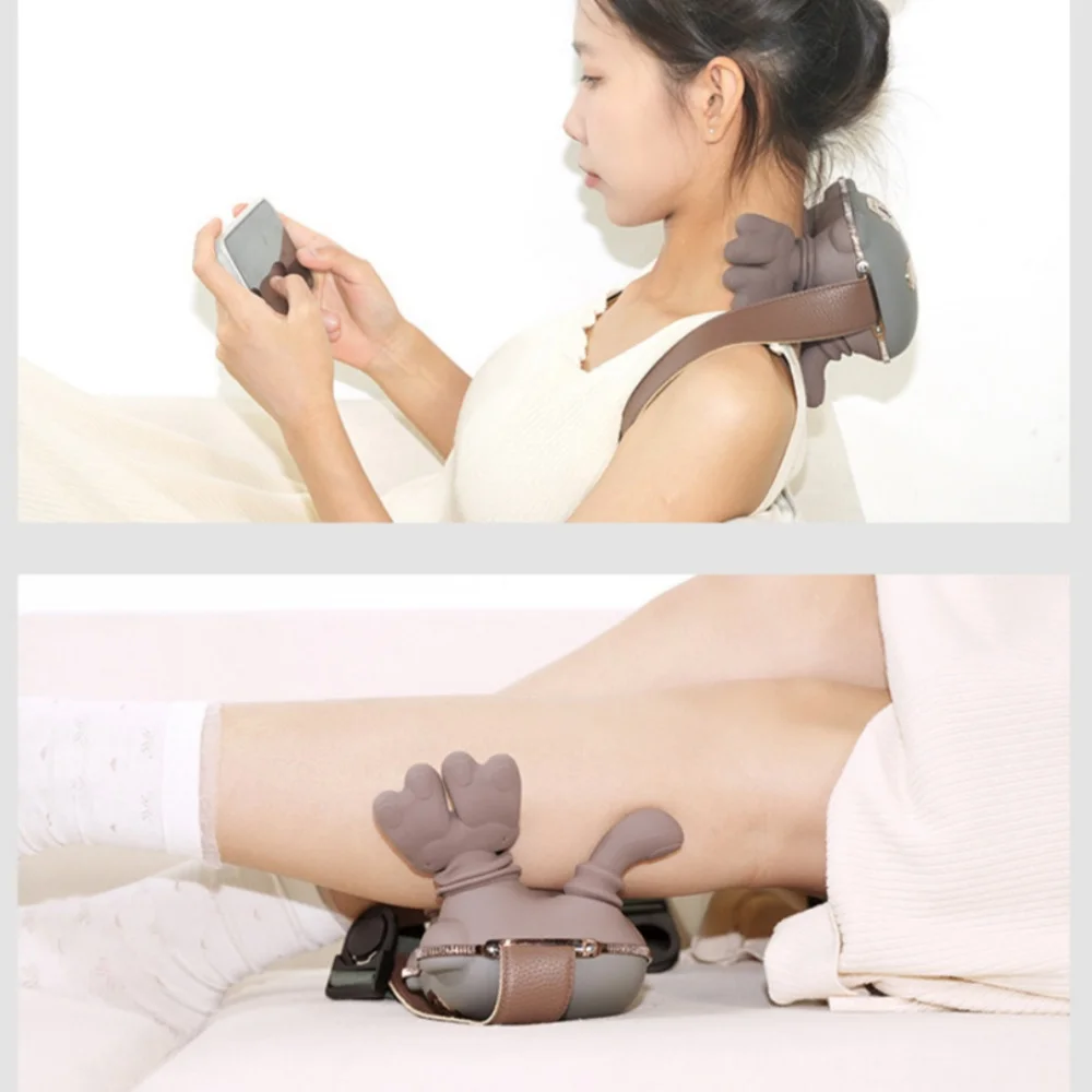 

Bionic Electric Deep Tissue Neck and Shoulder Massager Cervical Spine Kneading Relax Muscles Masajeador Back Leg Massager Pillow