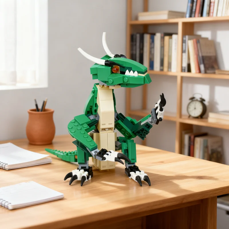127pcs MOC Dragon Bust Creator 3 1 Model Building Blocks Construction Festival Gifts Toys DIY Assemble Idea Creative Education