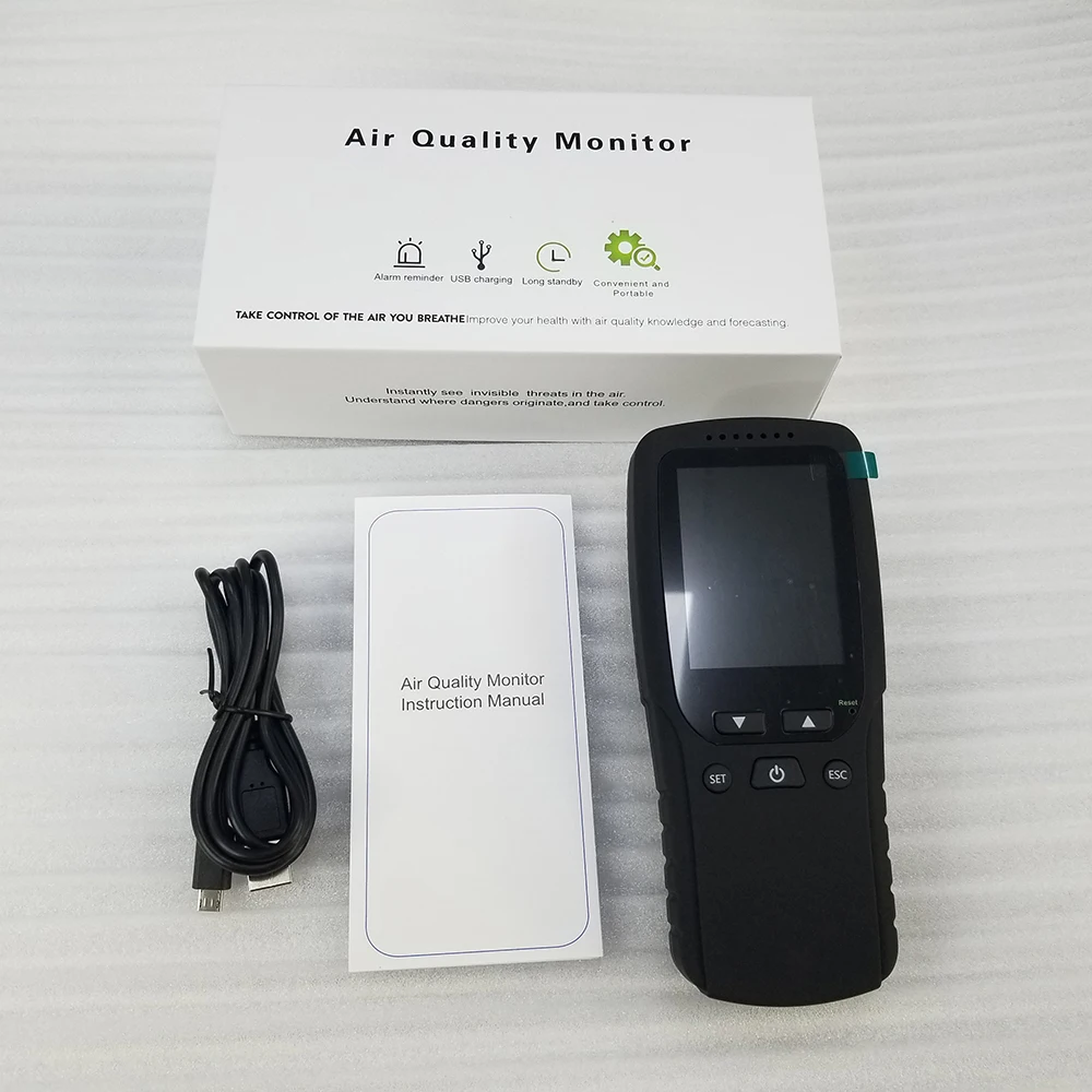 Dienmern DM106A Handhold PM2.5 Detector TVOC/HCHO Sensor Meter LCD Display Temperature and Humidity Air Monitor,Hot Selling