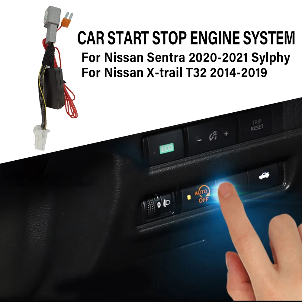 

Car Start Stop Closer Switch Protect Engine Battery for Nissan X-trail T32 2014 2019 Sentra 2020 2021 Interior Trim
