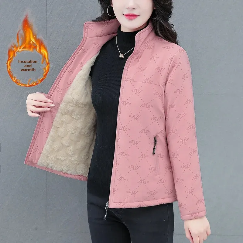 

Новая зимняя утолщенная флисовая короткая куртка, женская модная универсальная хлопковая теплая куртка небольшого размера с воротником-стойкой, женское пальто