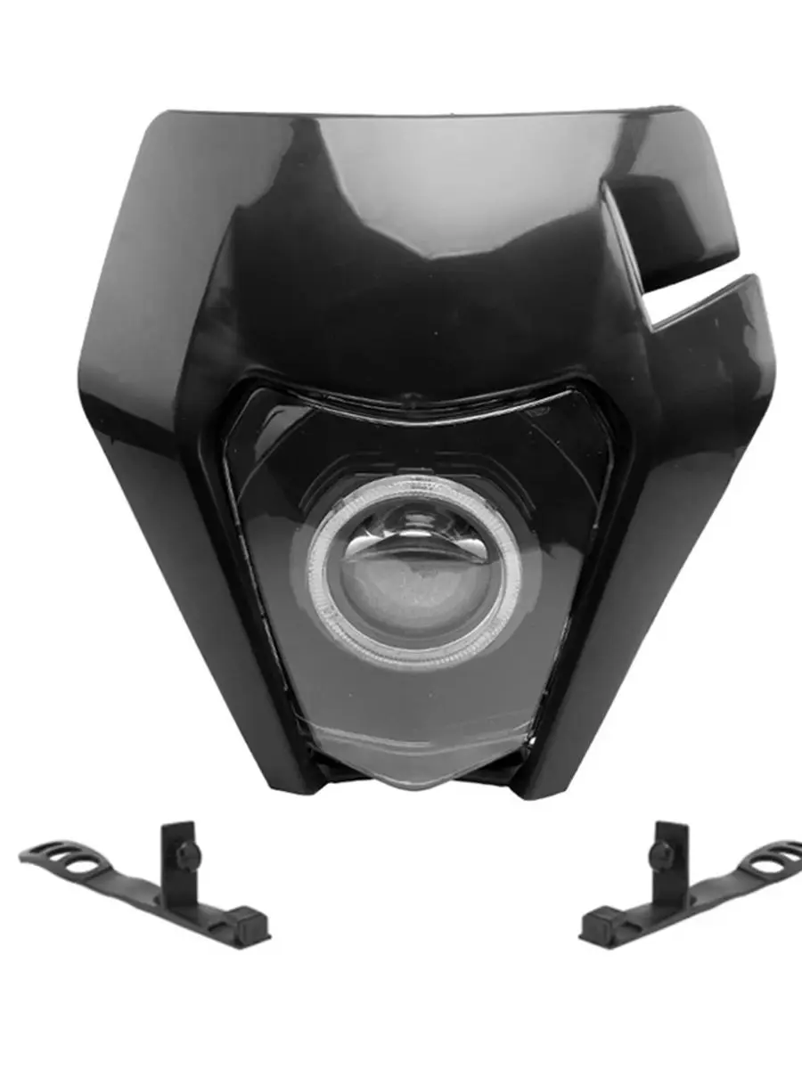 AliExpress PowerMotor Motorcycle LED Headlight For KTM EXC SX XC SXF 125-500 2017-2019 With Angel Eyes DRL High Low Beam Motocross Bike Accessories