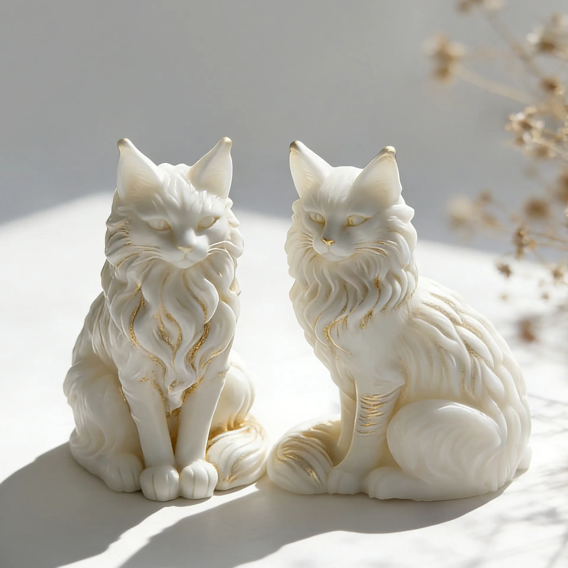 Molde de Silicona 3D de Gato Maine Coon Sentado para Hacer Velas Aromáticas, Yeso, Resina Epoxi, Manualidades, Decoración del Hogar, Regalo