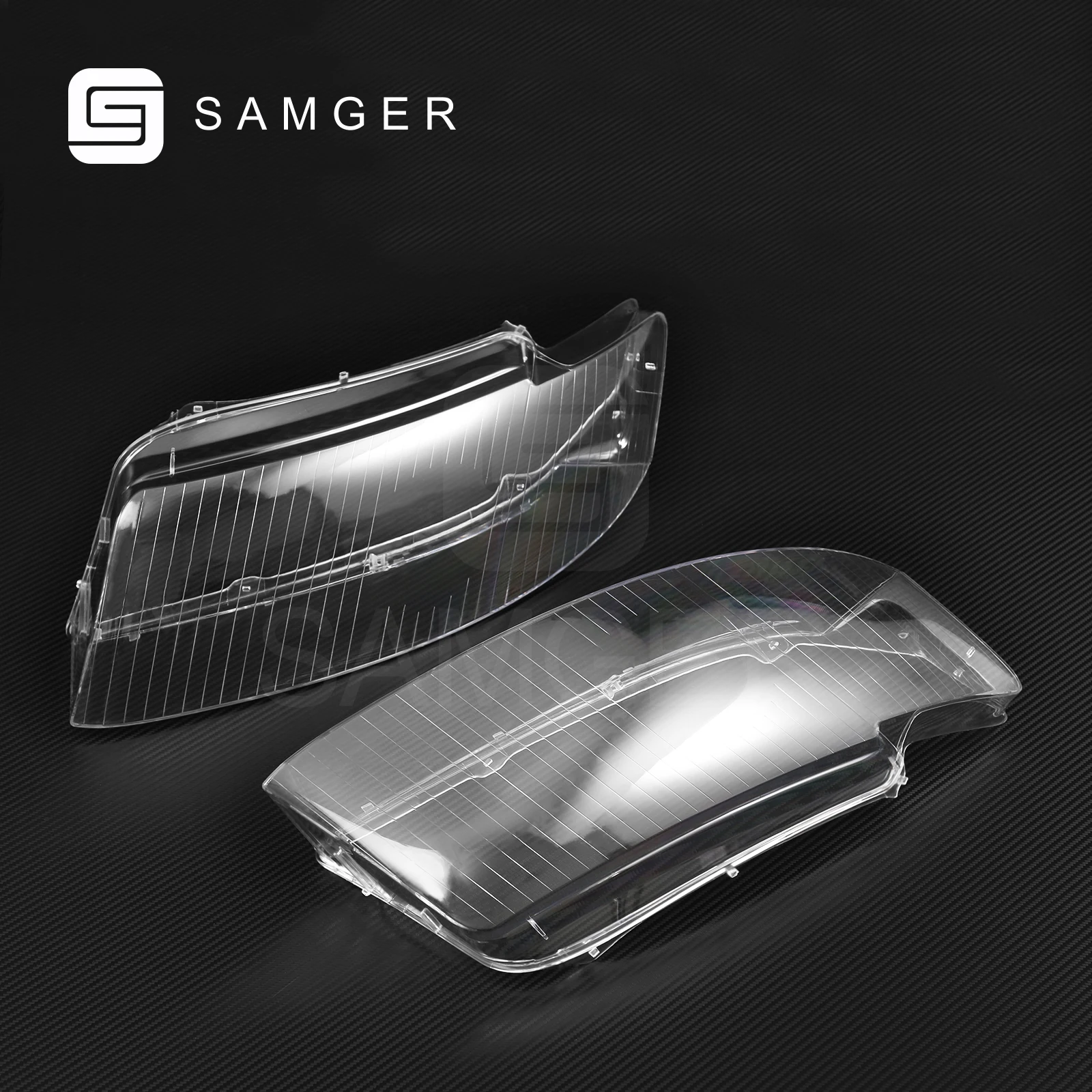 Samger 1Pair Car Front Headlight Headlamp Lens Cover For Audi A4 B6 2002-2005 Transparent HeadLamp Shell 8E0941029AD 4Door Sedan