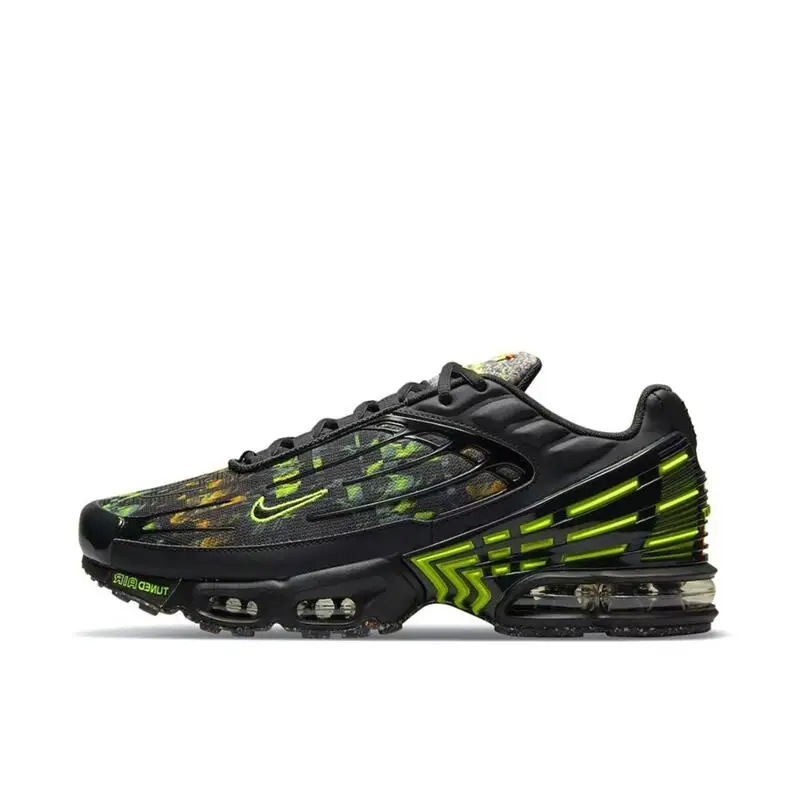 Nike Air Max Plus 3 Men's Running Shoes Are Non Slip, Durable, Shock-absorbing, Breathable, Comfortable, Casual, Black and Red