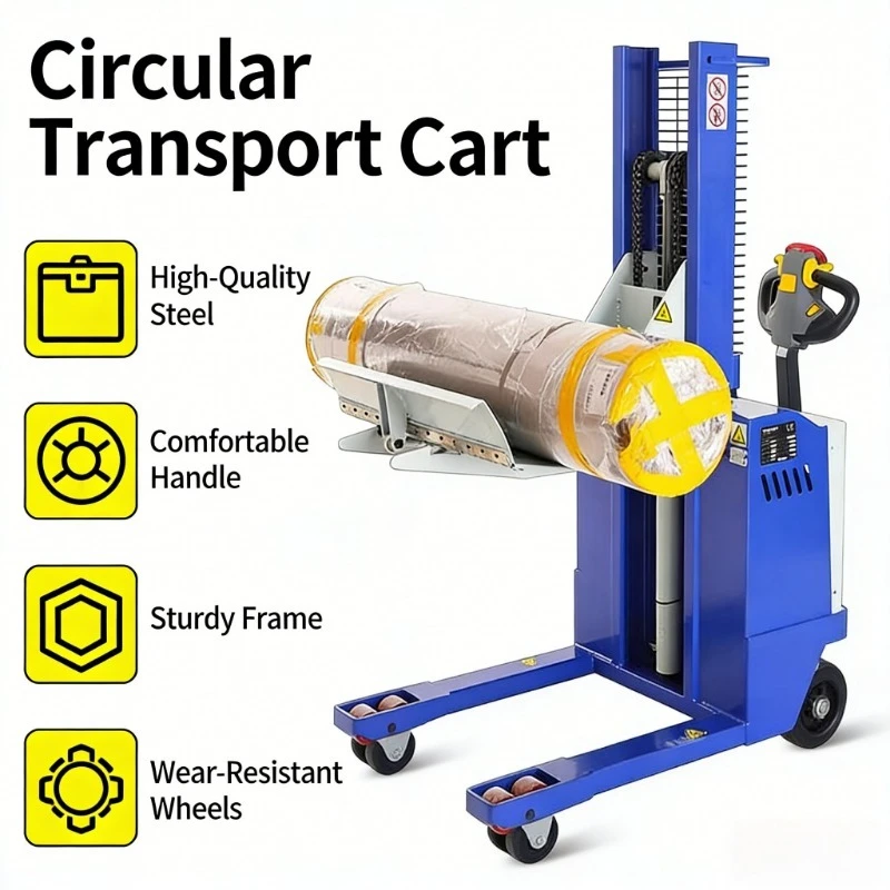 Semi-Electric Roll Lifter Paper Roll Film Roll Handling Equipment for Printing Workshops Packaging Warehouses Logistics Centers