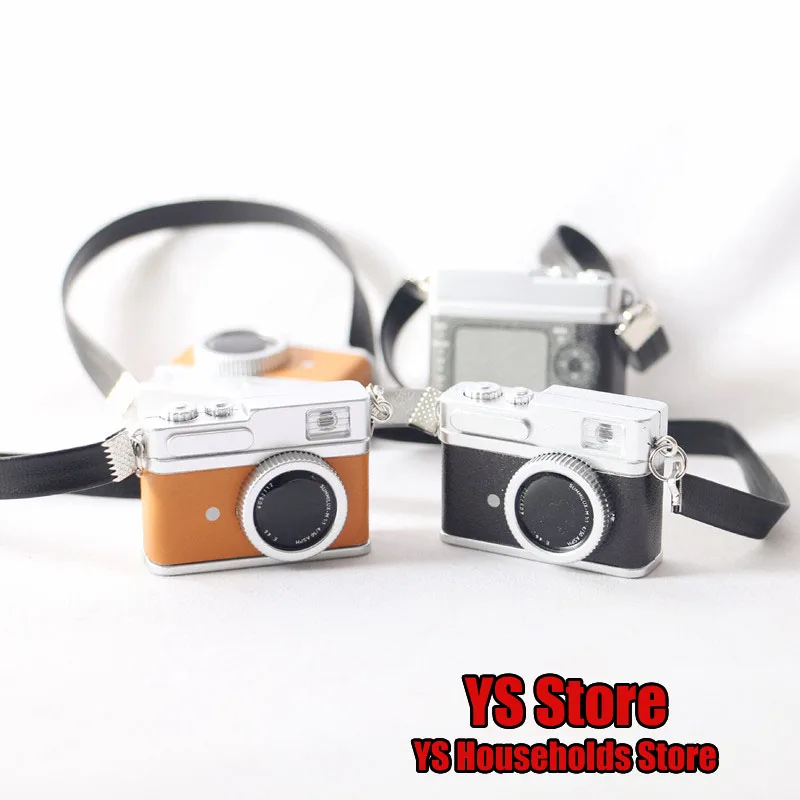 1/6 Scale Dollhouse Mini Retro Audiovisual Camera 20cm Length Backstraps Delicate Model Toys For 12