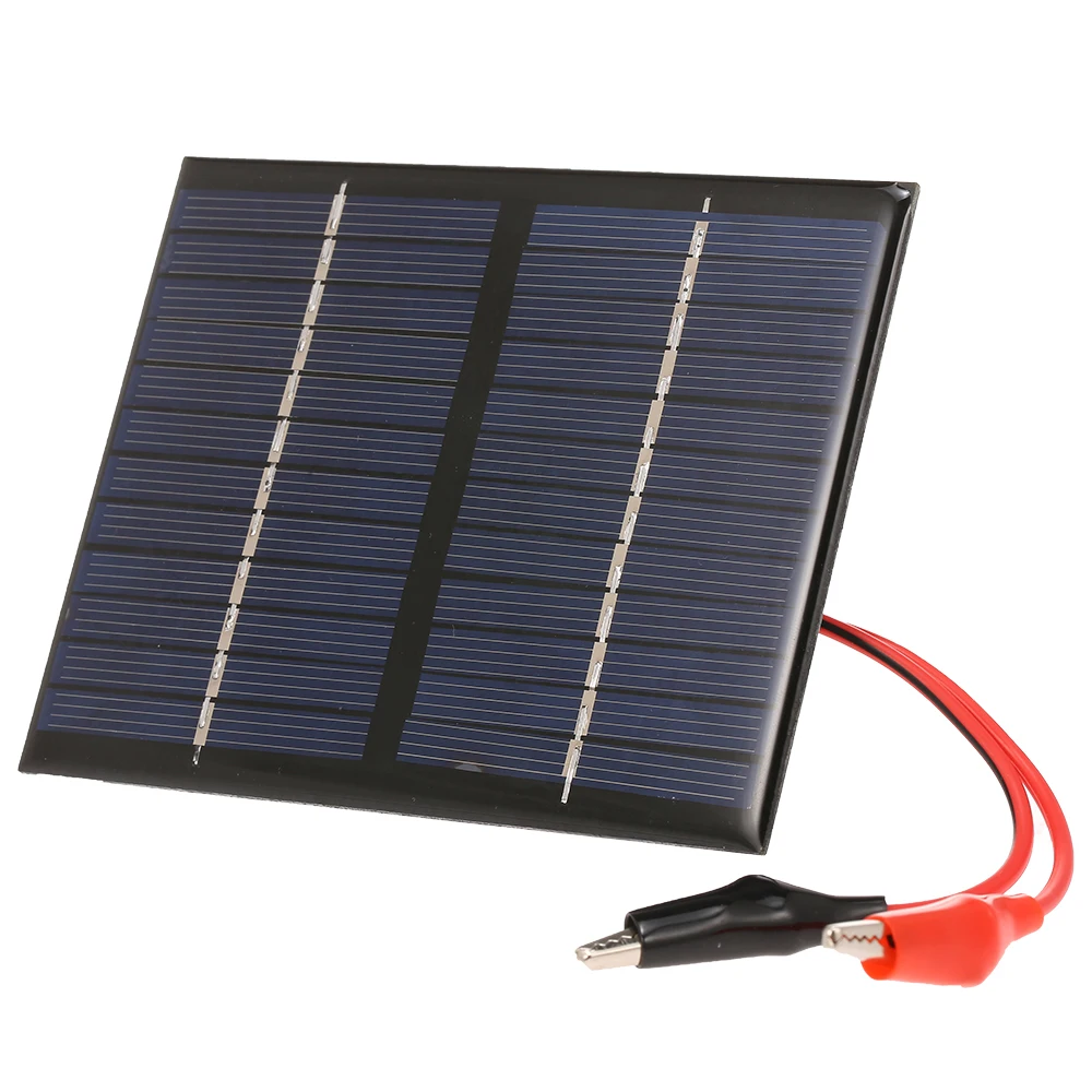 1.5W/12V Solar Charger with Alligator Clip Compact Polycrystalline Solar Panel for Garden/Traffic/Emergency Light Advertisement