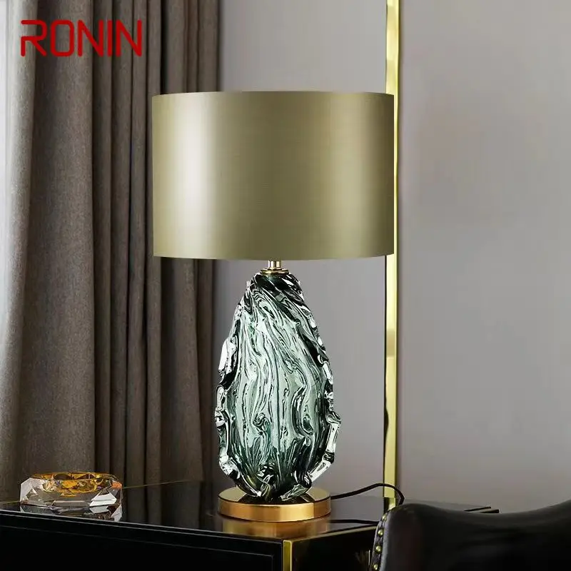 

RONIN Nordic Modern Glaze Table Lamp Fashionable Art Iiving Room Bedroom Hotel LED Personality Originality Desk Light