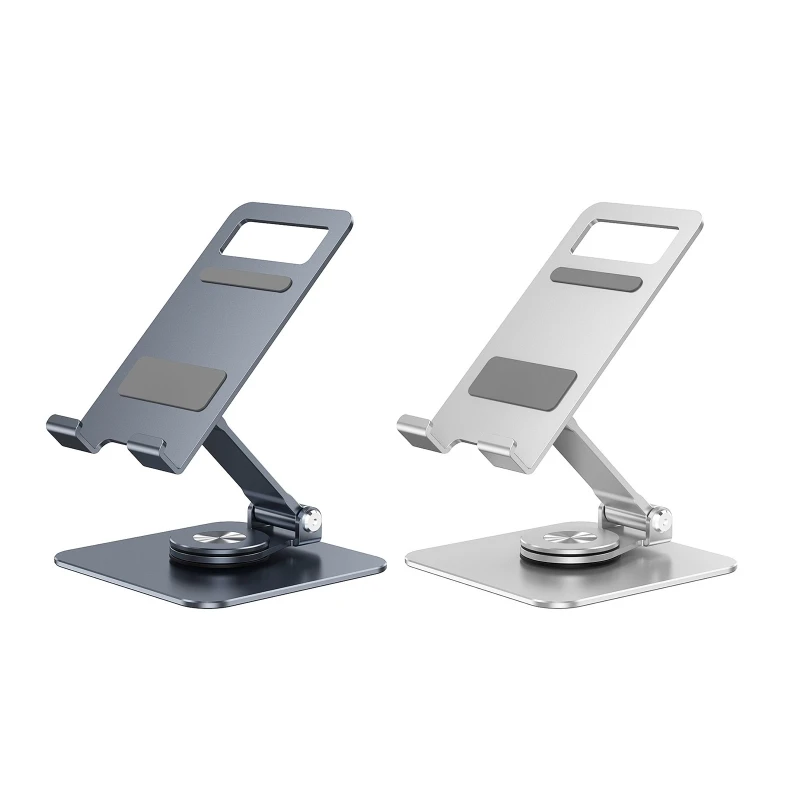 Y1UB Universal Phone Holder Aluminum Alloy Desktop Phone Mount with Silicone Pads