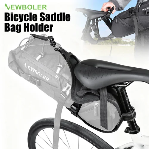 Imagen 1 del producto NEWBOLER-soporte para bolsa de sillín de bicicleta, bolsa impermeable de gran capacidad para bicicleta, portaequipajes trasero de liberación rápida para bicicleta de montaña y carretera