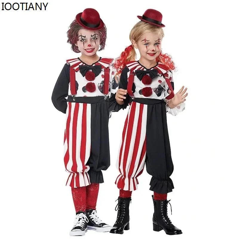 

Cosplay Funny Cosplay Performance Suit Unisex Movie Clown Costume Circus Magician Uniform Carnival Halloween Party Dress Up