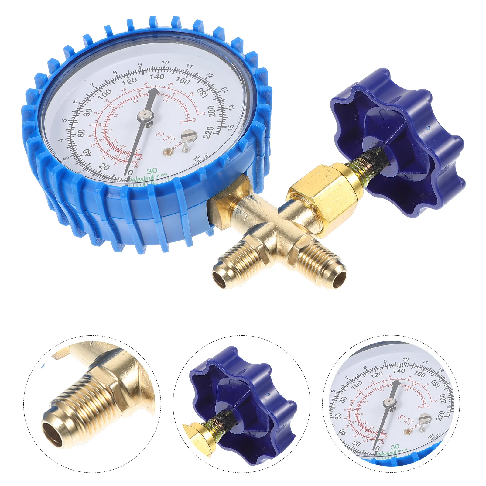 

Refrigerant Filling Gauge Fluoride Adding Gauge Air Conditioning Automotive Repair High Precision Pressure Measurement Durable