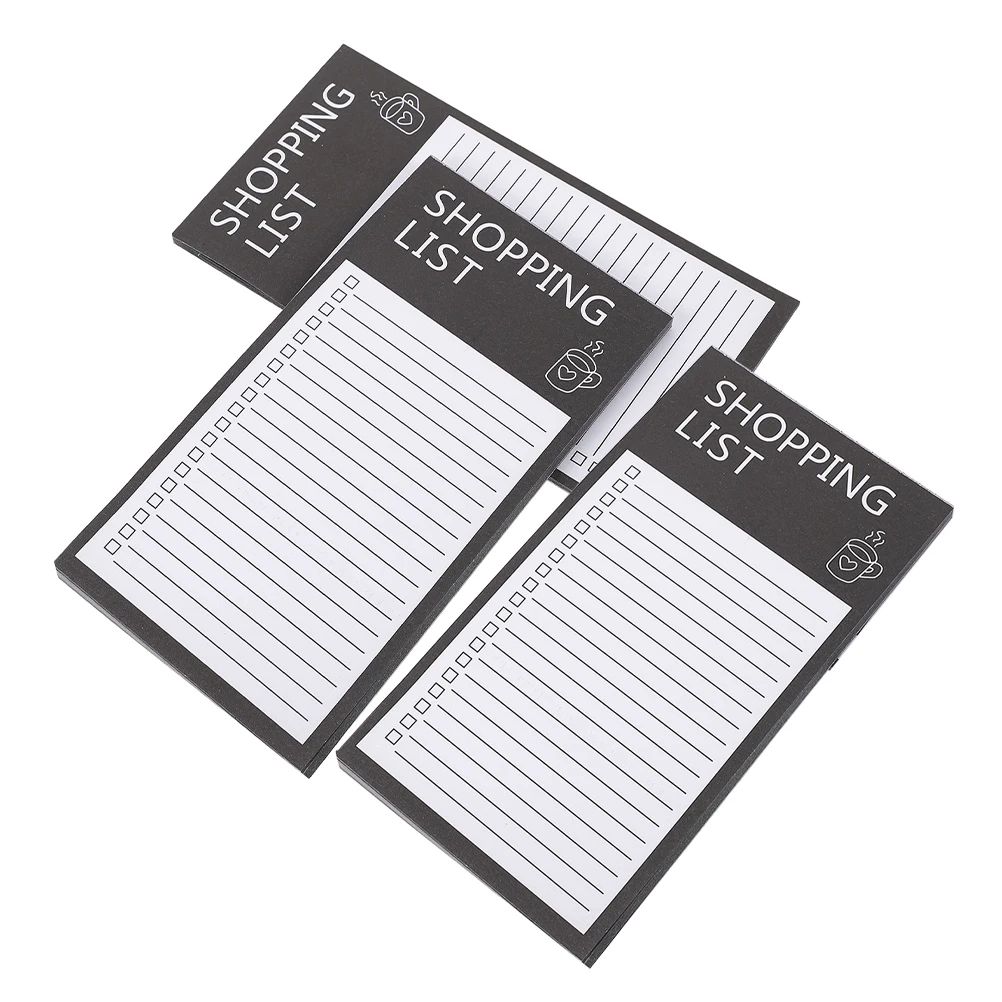 

Magnetic Notepad 3 Books Calendar Shopping Refrigerator Paper Magnets Grocery List Pads Fridge Note Smoothing