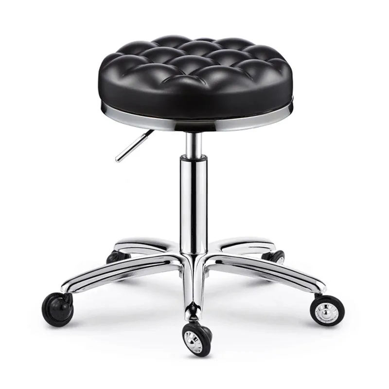 Barber Stool Non-Slip Hairdressing Shop Chair Hairdressing Rotating Adjustable Round Stool Large Work Stool Nail Stool with
