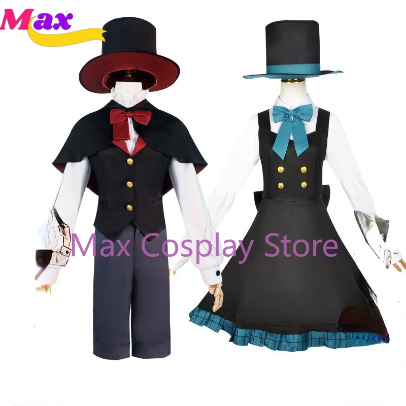 

Max Lyney Cosplay Costume Lynette Cosplay Dress And Hat Childhood Uniform Adult Fontaine Magician Wig Headwear