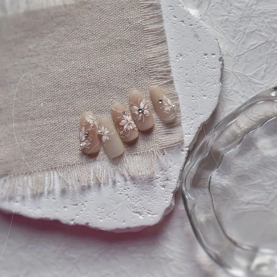 

Винтажные китайские наклейки для ногтей с 3D-рельефом в стиле Дуньхуан, самоклеящиеся, водонепроницаемые, для накладных ногтей и DIY-дизайна.