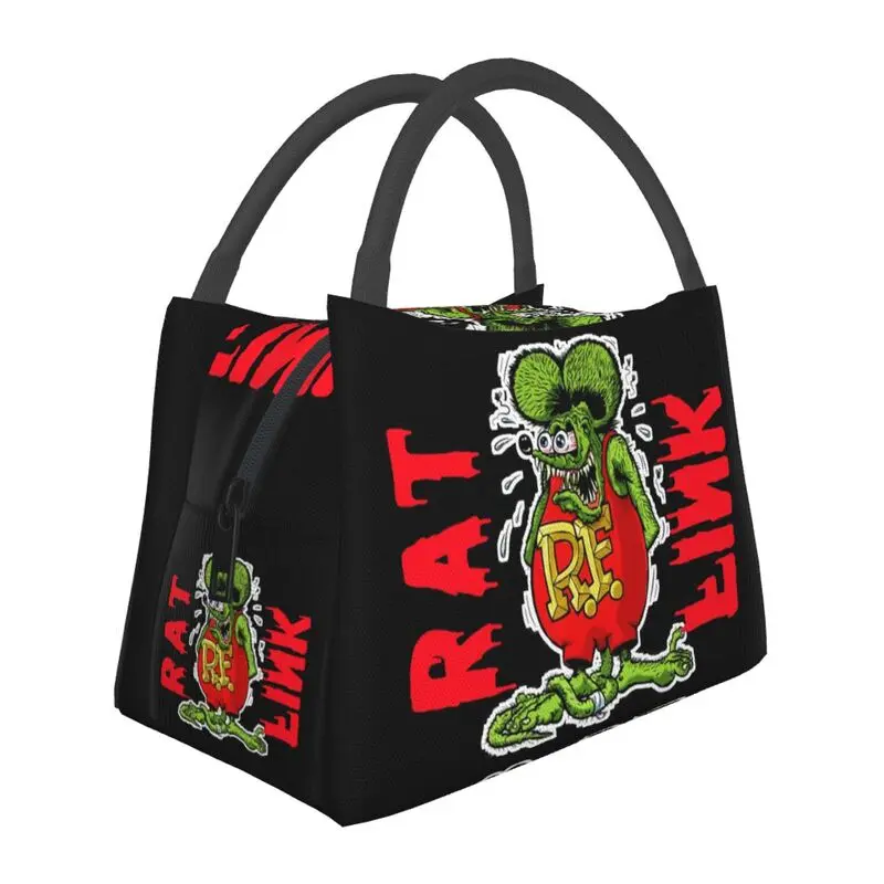 

Изолированные сумки для обеда Rat Fink для женщин, портативный холодильник с героями комиксов, термобокс для бенто, больничный офис