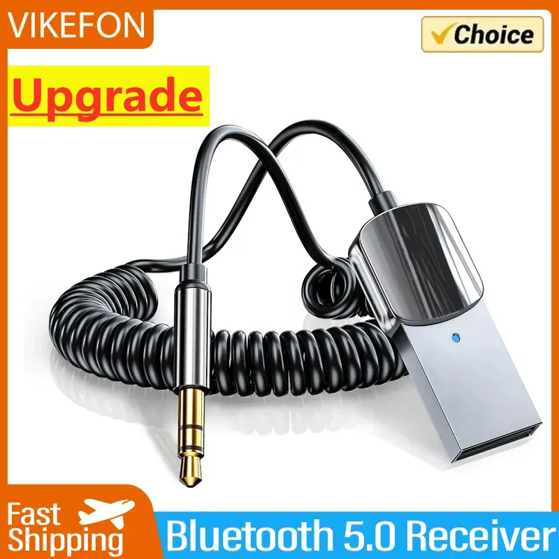 

VIKEFON Автомобильный приемник Bluetooth 5,0, прослушивание музыки, навигация, 3,5 мм, Система помощи при звонках, беспроводной адаптер «подключи и работай»