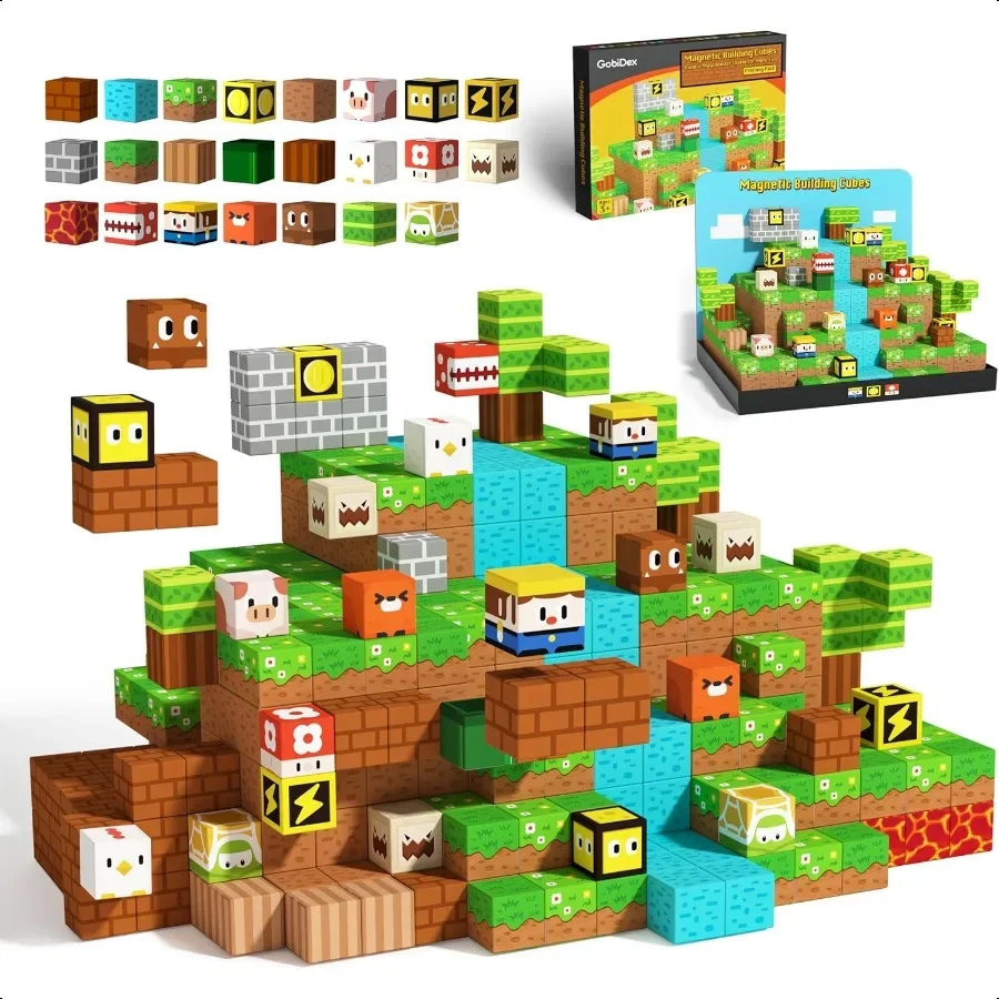 

Magnetic Blocks Building Toys for Boys Girls 3+ GameBased Build MagWonder with Magnet Construction Toys Upgraded STEM Sensory G
