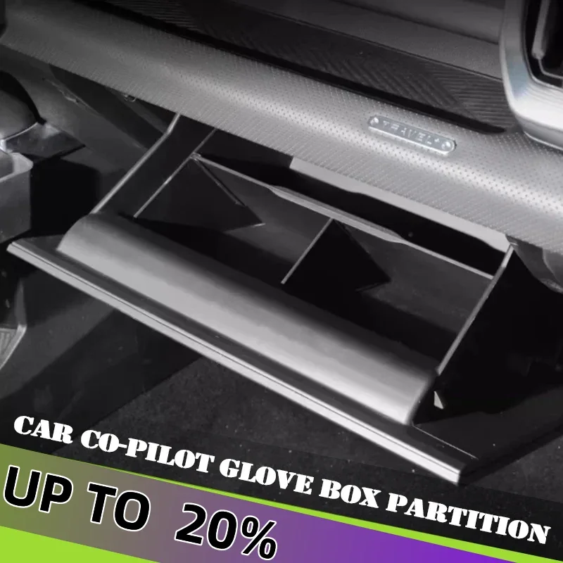 Car Co-pilot Glove Box Partition Fit for Jetour Traveller T2 2023 2024 2025 Modified Storage Box Partition Interior Accessories