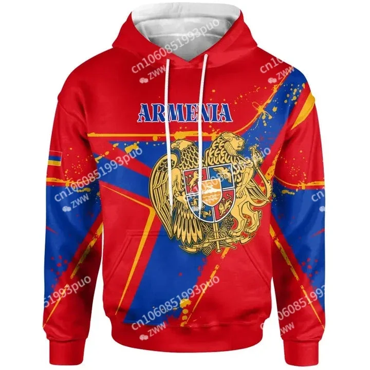 

Harajuku Hoodie for Men and Women, Vintage Sweater, Feeling of National Emblem, 3D Sporting Printing, Latest Armenian Cry