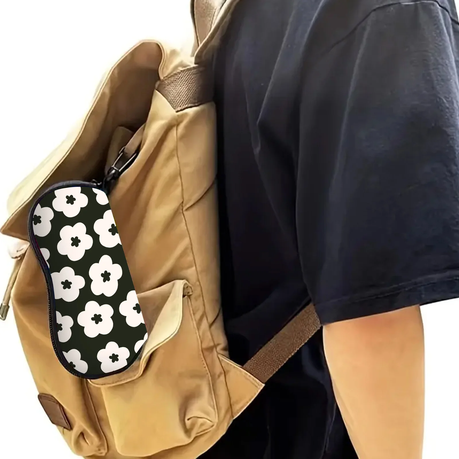 1Pcs Soft Sunglasses Case,Neoprene Zipper Glasses Pouch,Portable Eyeglasses Ba image 5