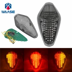 waase For Honda VTX 1800 1800S 1800R 1800T 2002-2008 E-Mark Rear Tail Light Brake Turn Signals Integrated LED Light