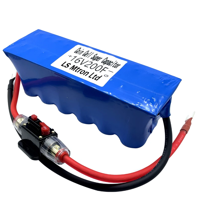 Módulo rectificador automotriz LS Mtron Ltd 16V200F, banco paralelo 2.7V600F con fuente de alimentación de respaldo de carcasa termorretráctil