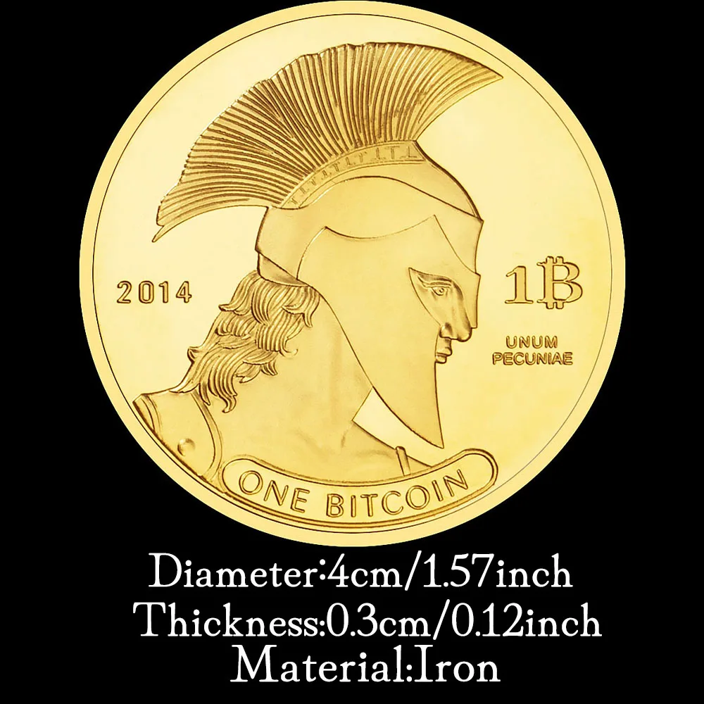 عملة تذكارية بنمط جندي ، هدية قابلة للتحصيل ، عملة معماة مادية ، تيتان بيتكوين ، مجموعة مطلية بالذهب