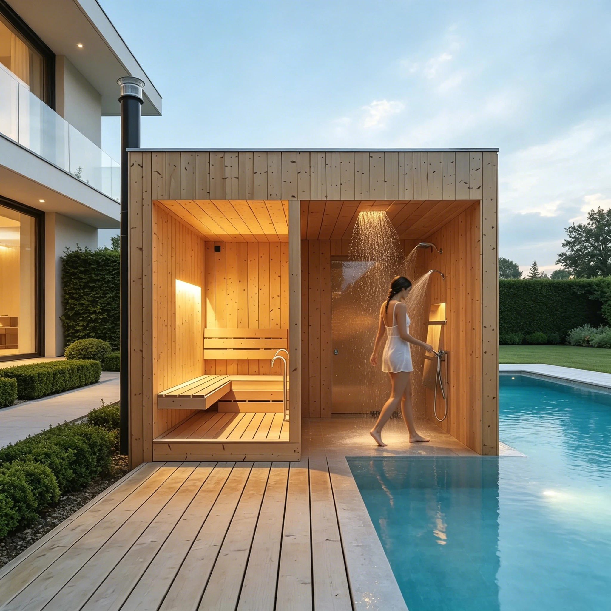 Outdoor Leisure Barrel Sauna Premium Cedar Wet Dry Sauna Efficient Heating Easy Setup Home Backyard Use