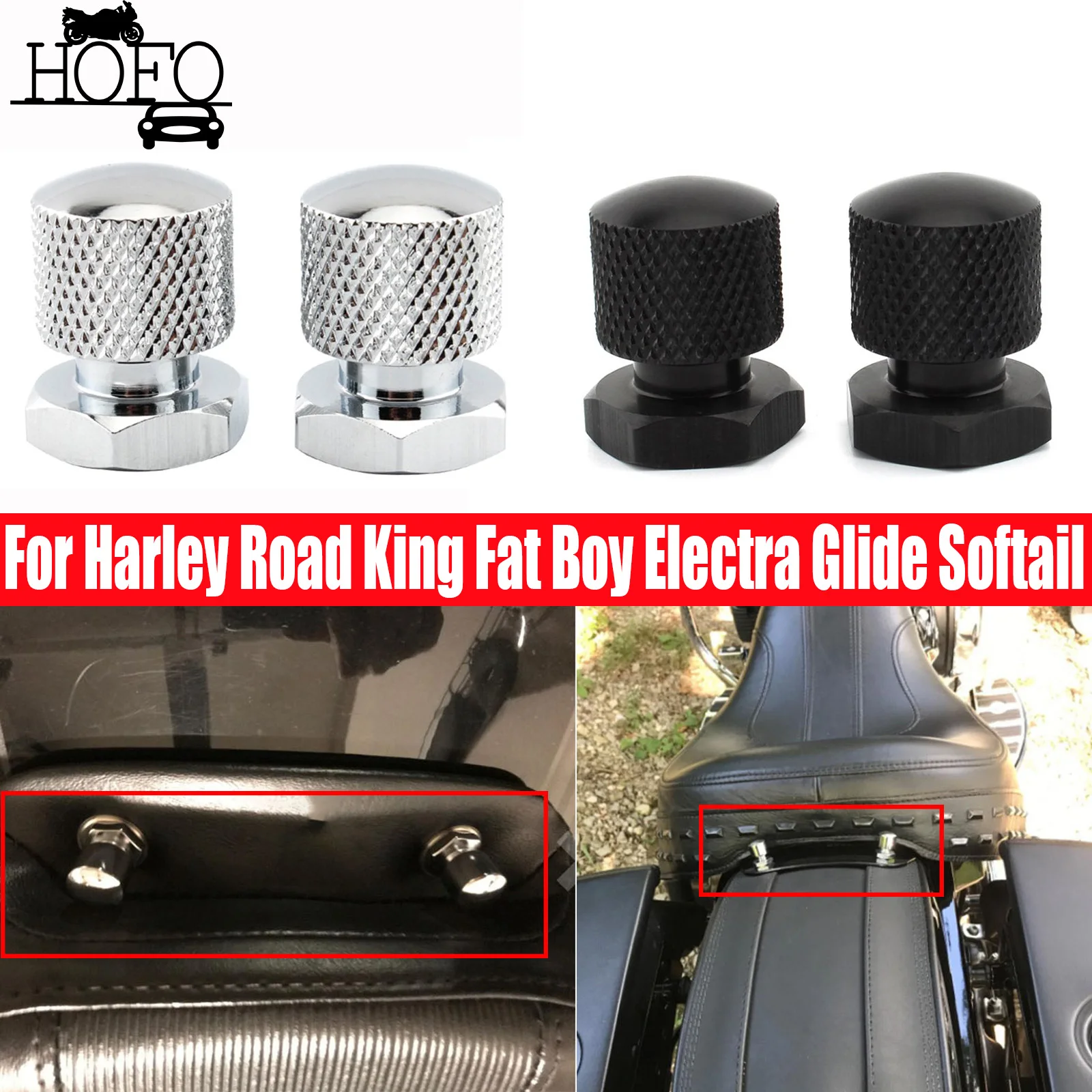 

Motorcycle Rear Seat Screw Trim Cover Mounting Nut Bolt Motocross For CVO Softail Convertible Road Glide Street Glide Accessorie