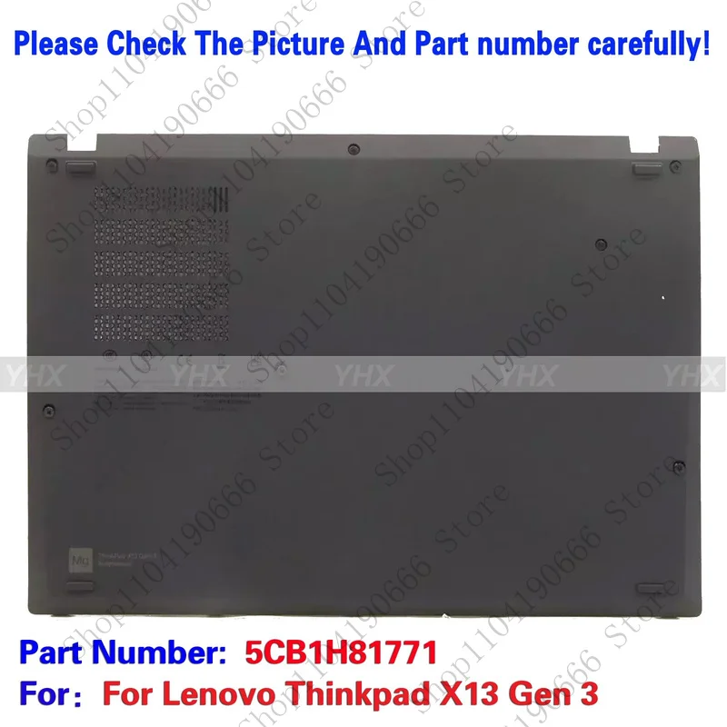 

bd New For Lenovo Thinkpad X13 Gen 3 Lower Bottom Case Base Cover WLAN 5CB1H81771.