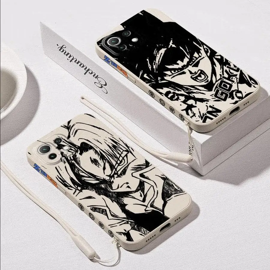 Funda de teléfono con bolas de dragones cómicos Son Goku para XiaomiMi 10T 11 12 Lite 11T 12T Pro 13 F4 F5 X3 NFC X4Pro X5 X5Pro 5G