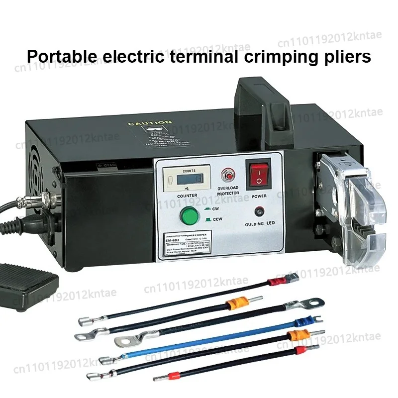 0.25-10mm2 Automatic Connector Terminal Crimping Machine 220V 110V Handheld Crimping Plier with 7pcs Exchangeable Die Sets